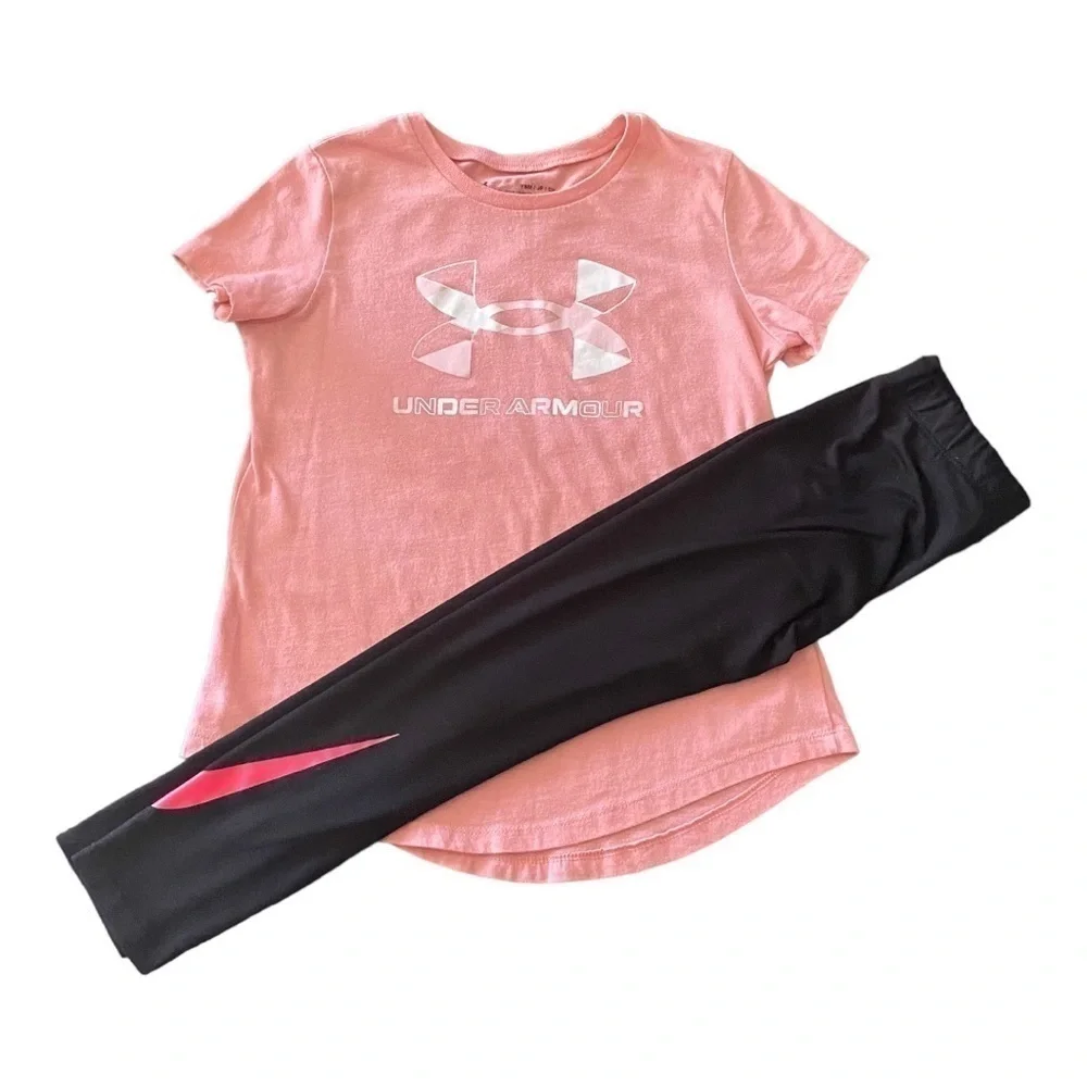 GIRLS ACTIVEWEAR BUNDLE-UNDER ARMOUR & NIKE-SIZE 6